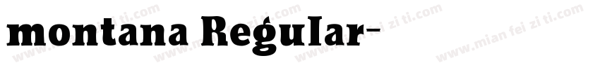 montana Regular字体转换
